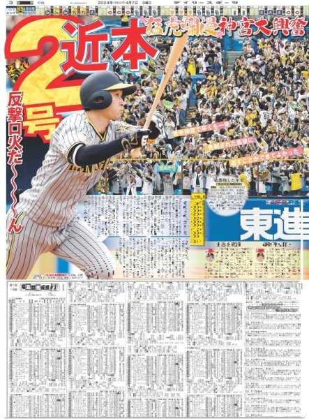 画像3: 輝連日V弾 虎最速70号(東京版)2024年4月7日付 (3)