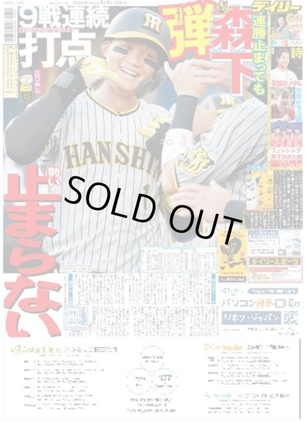画像1: 連勝止まっても森下弾　勢い止まらない（東京版）2024年8月4日付 (1)