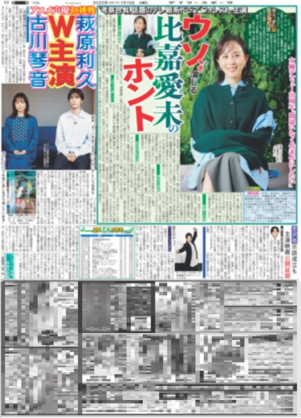 画像2: WEST. 中間 アーティストとして自分ができること/Snow Man 目黒蓮アドリブは迷惑!?(東京版)2025年1月15日付 (2)