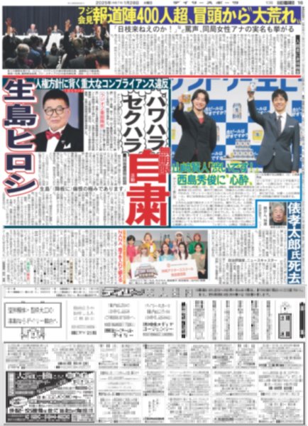 画像2: SixTONES GOLDライブ(東京10版)2025年1月28日付 (2)