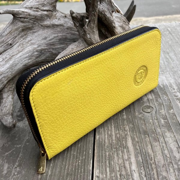 画像3: 【阪神タイガース×兵庫ジビエ鹿革＆牛革】ラウンドファスナー長財布 (3)