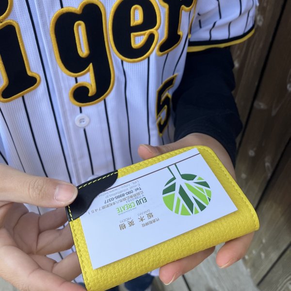 画像6: 【阪神タイガース× 兵庫ジビエ鹿革】名刺入れ (6)