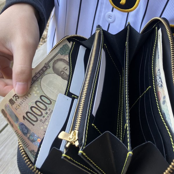 画像8: 【阪神タイガース×兵庫ジビエ鹿革＆牛革】ラウンドファスナー長財布 (8)