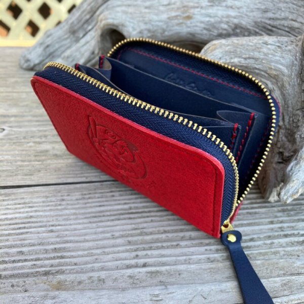 画像4: 【広島ジビエレザー×広島東洋カープ】 鹿革ラウンドミニ財布 (4)