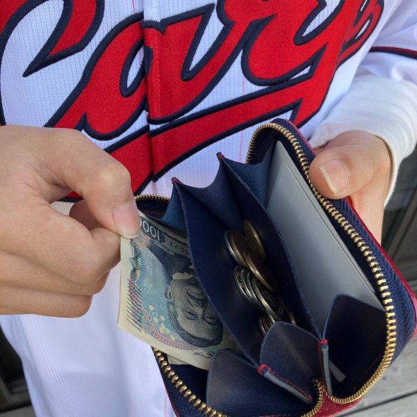 画像6: 【広島ジビエレザー×広島東洋カープ】 鹿革ラウンドミニ財布 (6)