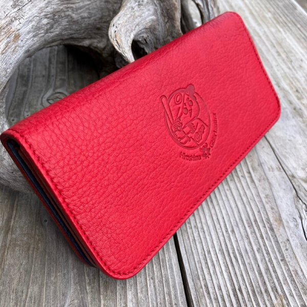 画像2: 【広島ジビエレザー×広島東洋カープ】鹿革長財布 (2)