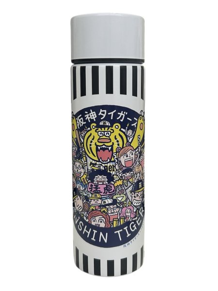 画像1: 【ハピネス☆ヒジオカ】×【阪神タイガース】×【山中漆器(石川県加賀市伝統工芸）】のコラボ ステンレスボトル(Bタイプ)（140ml） (1)