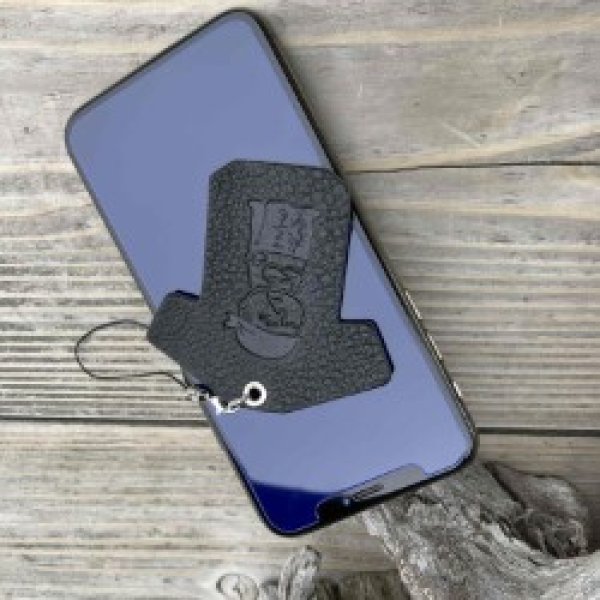 画像4: 【ブレないおっさん】×【兵庫ジビエレザー】ジビエ鹿革スマホクリーナー（ブラック） (4)