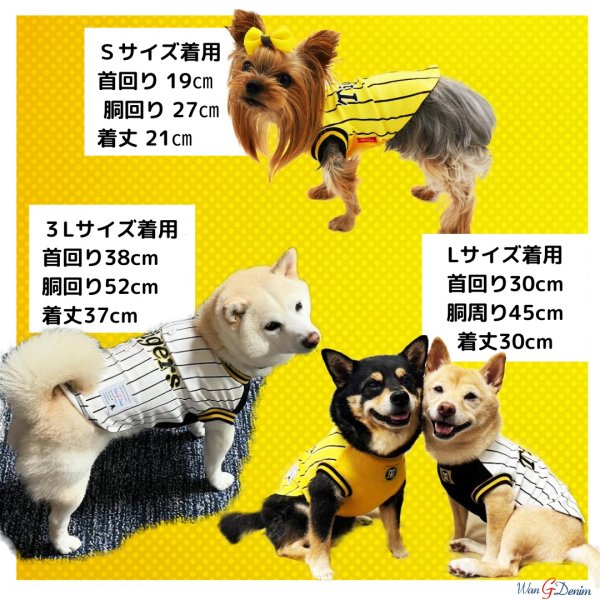 画像5: 阪神タイガース承認ドッグウェア　野球Tシャツ (5)