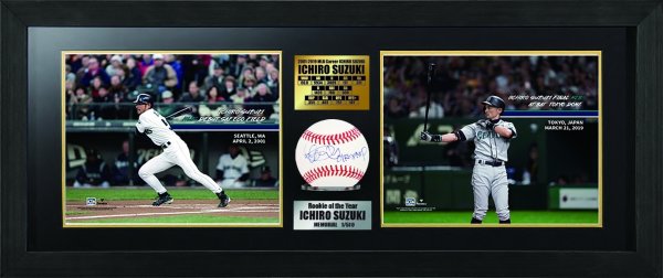 画像2: イチロー　ROY/MVP　直筆サイン入りボール　額装セット 世界限定51点 (2)