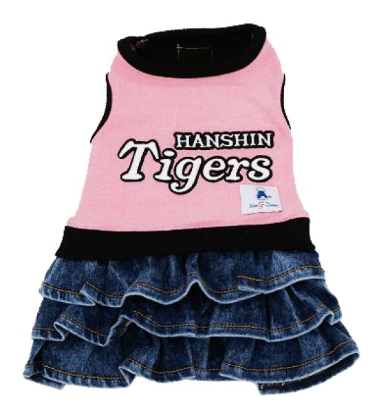 画像3: 阪神タイガース承認ドッグウェア　スカート付Tシャツ2 (3)