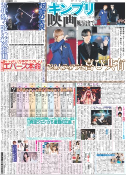 画像1: キンプリ 映画風演出で720人ティアラと喜び共有 / ミセス 集大成（東京版）2025年12月21日付 (1)