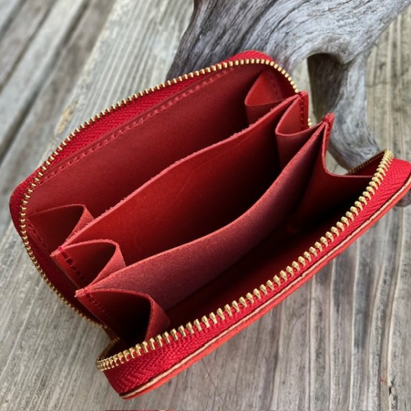 画像2: 【千葉ジェッツ公式ライセンスグッズ】 千葉県産ジビエレザー「キョン革」 ラウンドファスナーミニ財布 (2)