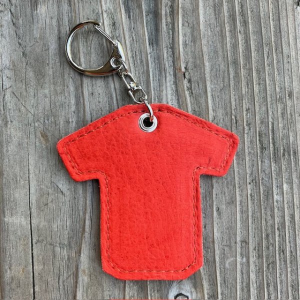 画像3: 【千葉ジェッツ公式ライセンスグッズ】千葉県産ジビエレザー「キョン革」Tシャツキーホルダー (3)