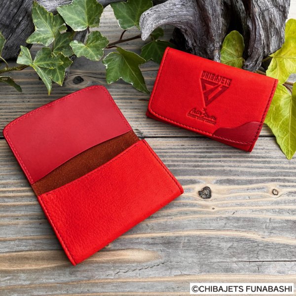 画像1: 【千葉ジェッツ公式ライセンスグッズ】 千葉県産ジビエレザー「キョン革」 名刺入れ (1)