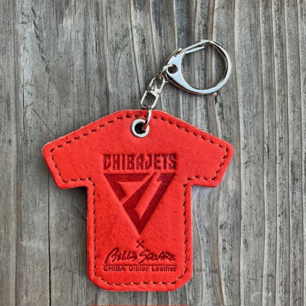画像2: 【千葉ジェッツ公式ライセンスグッズ】千葉県産ジビエレザー「キョン革」Tシャツキーホルダー (2)
