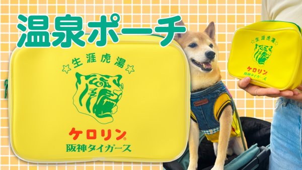 画像1: 阪神タイガースのケロリン桶 温泉ポーチ (1)