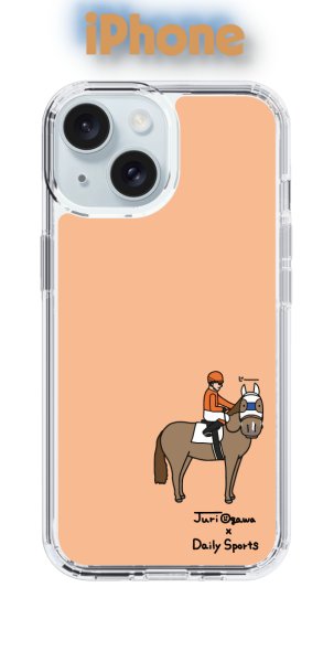 画像1: おがわじゅり×デイリー×caseplay 　栃栗毛-オレンジ（iPhone） (1)