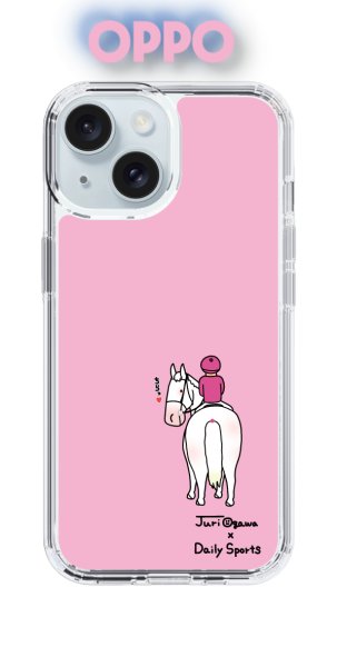 画像1: おがわじゅり×デイリー×caseplay 　白毛-ピンク（OPPO） (1)