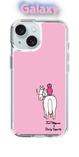 画像1: おがわじゅり×デイリー×caseplay 　白毛-ピンク（Galaxy） (1)