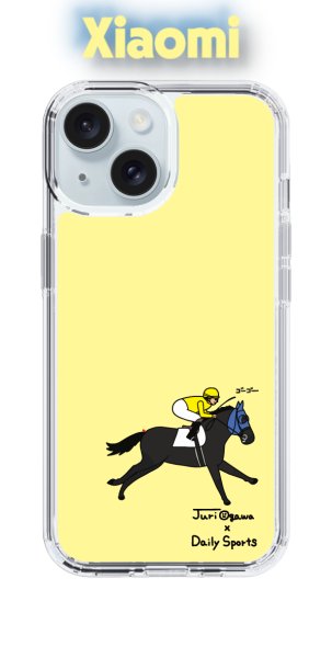画像1: おがわじゅり×デイリー×caseplay  　青毛-イエロー（Xiaomi） (1)