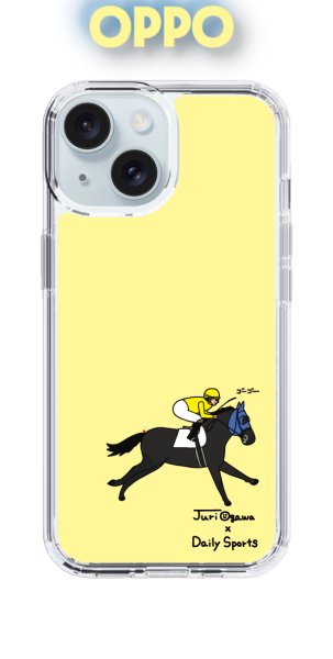 画像1: おがわじゅり×デイリー×caseplay  　青毛-イエロー（OPPO） (1)