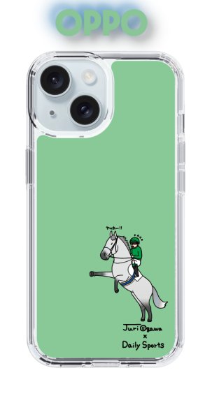 画像1: おがわじゅり×デイリー×caseplay 　芦毛-グリーン（OPPO） (1)