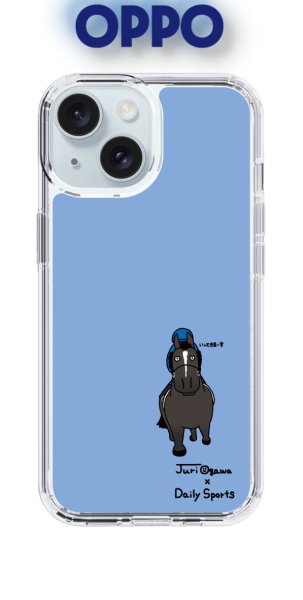 画像1: おがわじゅり×デイリー×caseplay  　青鹿毛-ブルー（OPPO） (1)