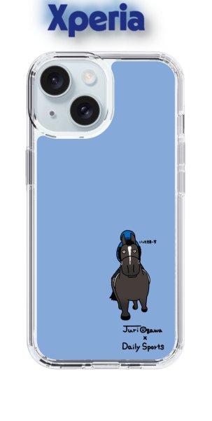 画像1: おがわじゅり×デイリー×caseplay 　青鹿毛-ブルー（Xperia） (1)