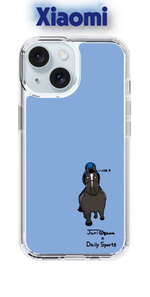 画像1: おがわじゅり×デイリー×caseplay  　青鹿毛-ブルー（Xiaomi） (1)