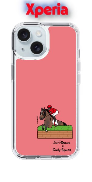 画像1: おがわじゅり×デイリー×caseplay 　黒鹿毛-レッド（Xperia） (1)