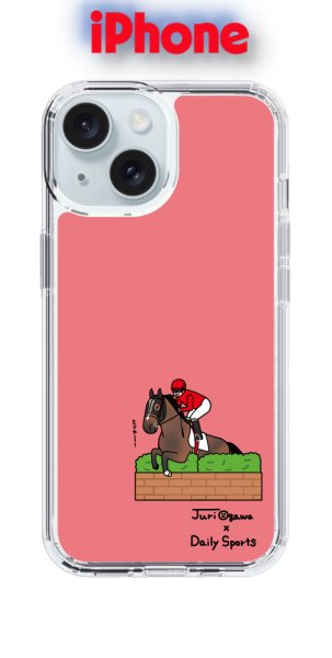 画像1: おがわじゅり×デイリー×caseplay 　黒鹿毛-レッド（iPhone） (1)