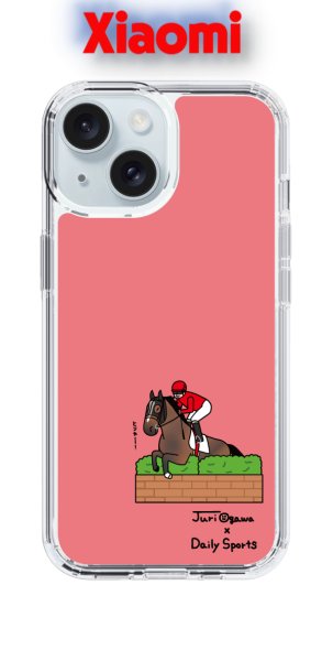 画像1: おがわじゅり×デイリー×caseplay 　黒鹿毛-レッド（Xiaomi） (1)