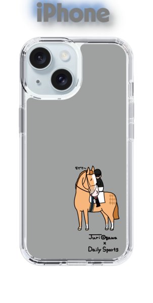 画像1: おがわじゅり×デイリー×caseplay 　栗毛-ブラック（iPhone） (1)