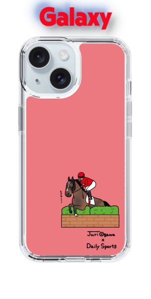 画像1: おがわじゅり×デイリー×caseplay 　黒鹿毛-レッド（Galaxy） (1)