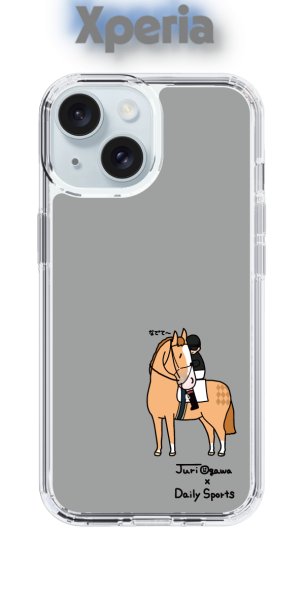 画像1: おがわじゅり×デイリー×caseplay 　栗毛-ブラック（Xperia） (1)