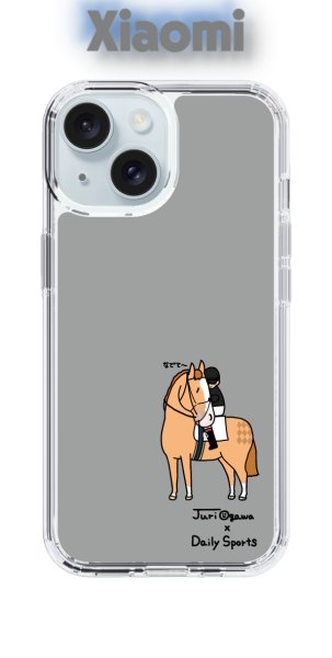 画像1: おがわじゅり×デイリー×caseplay 　栗毛-ブラック（Xiaomi） (1)