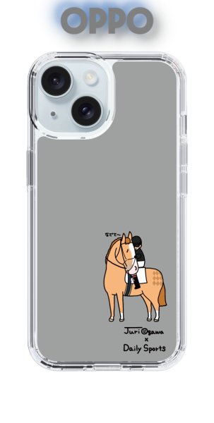 画像1: おがわじゅり×デイリー×caseplay 　栗毛-ブラック（OPPO） (1)
