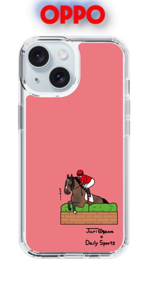 画像1: おがわじゅり×デイリー×caseplay 　黒鹿毛-レッド（OPPO） (1)